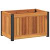 Vidaxl Donica Ogrodowa, 45X30X27,5 Cm, Lite Drewno Akacjowe I Stal