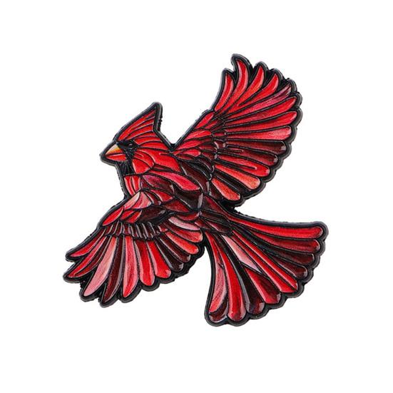 Yousheng Colorful Wildlife Enamel Pin Stained Glass Style Animal Lapel Pin Cute Wolf Fox Red Bird Hummingbird Brooch Pin for Jackets Scarves Backpacks