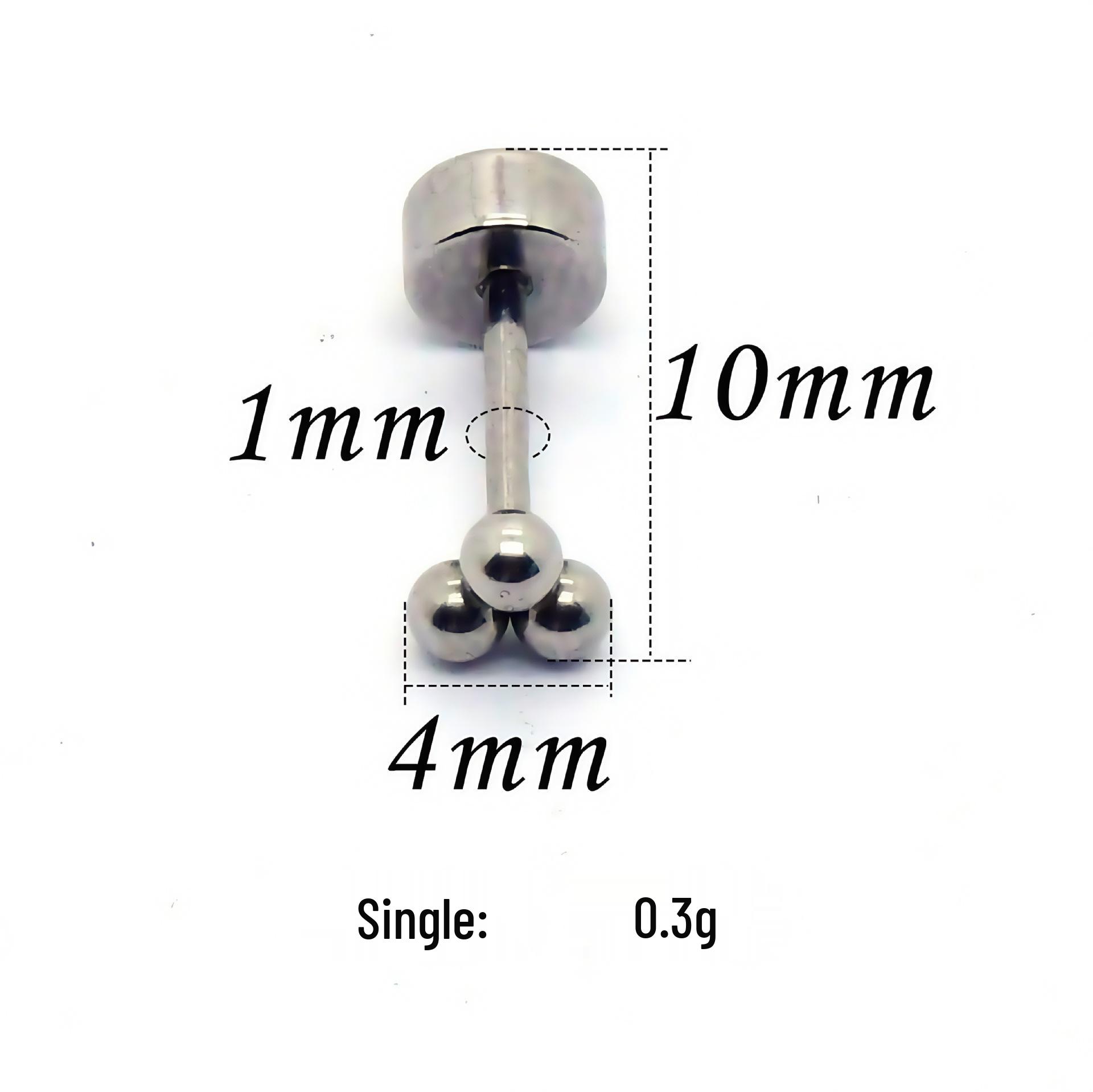 Simplistic Cross Screw Ear Cuff Stud Earring in Stainless Steel - Unisex, Small, Exquisite Design