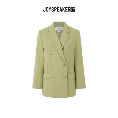 JOY SPEAKER Women's Casual Double-Breasted Suit Blazer