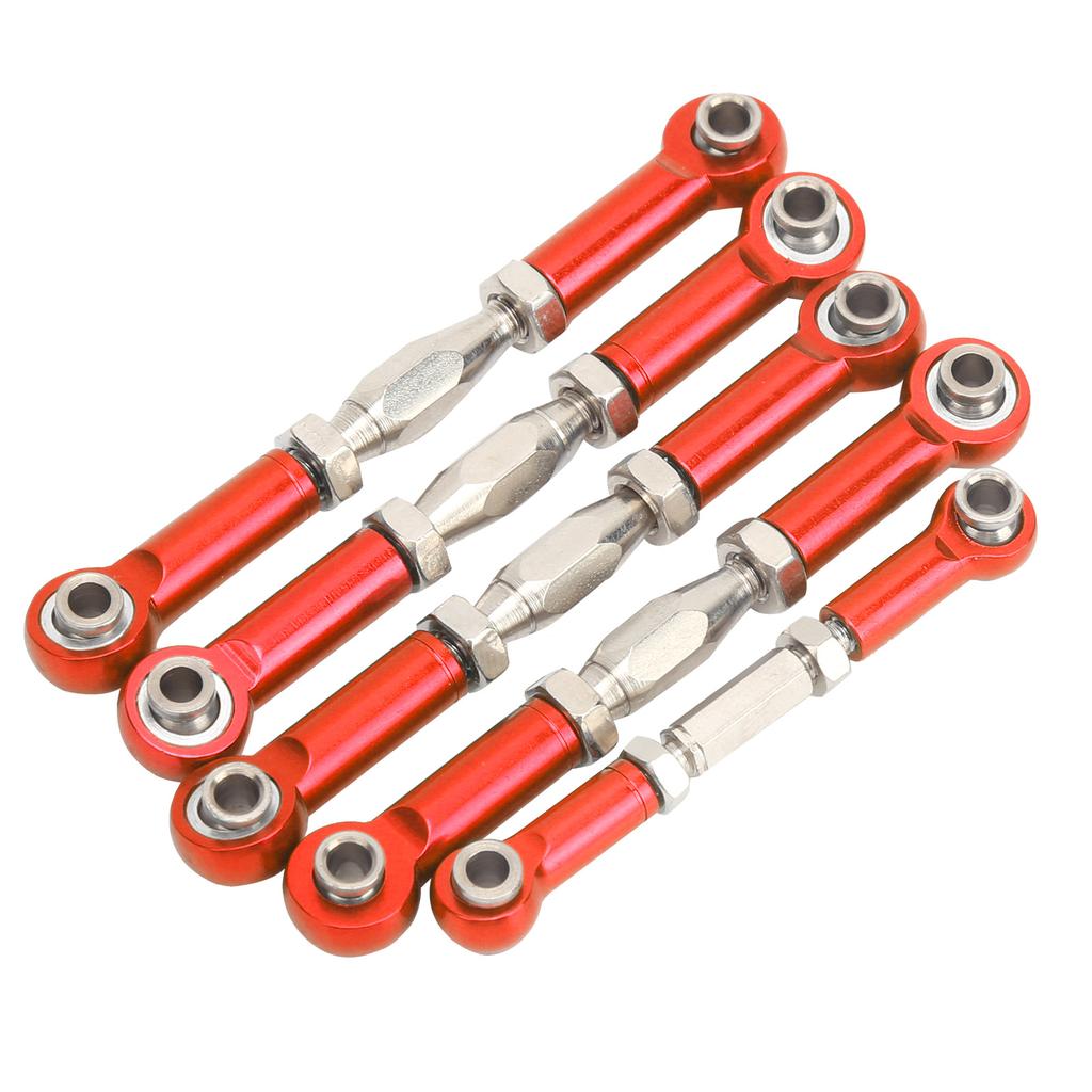 5Pcs RC Car Tie Rod Set for REDCAT 1 10 XTE Remote Control Car Aluminum Alloy SuppliesRed