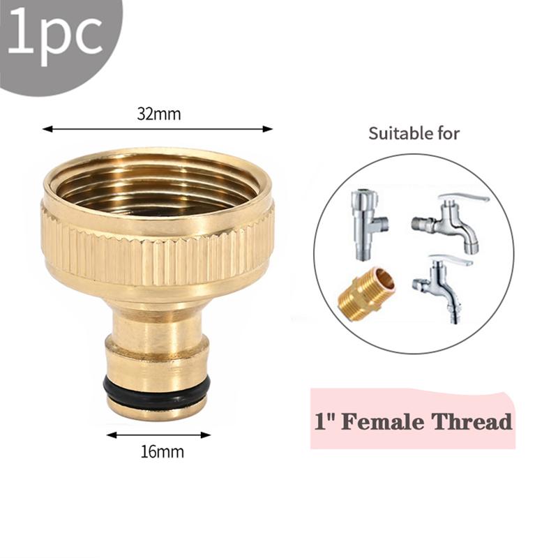 Thread Tap Quick Connector Brass 1/2" 3/4“ 1" Male Female Copper Hose Coupling Adapter Garden Tubing Repair Watering Gun System
