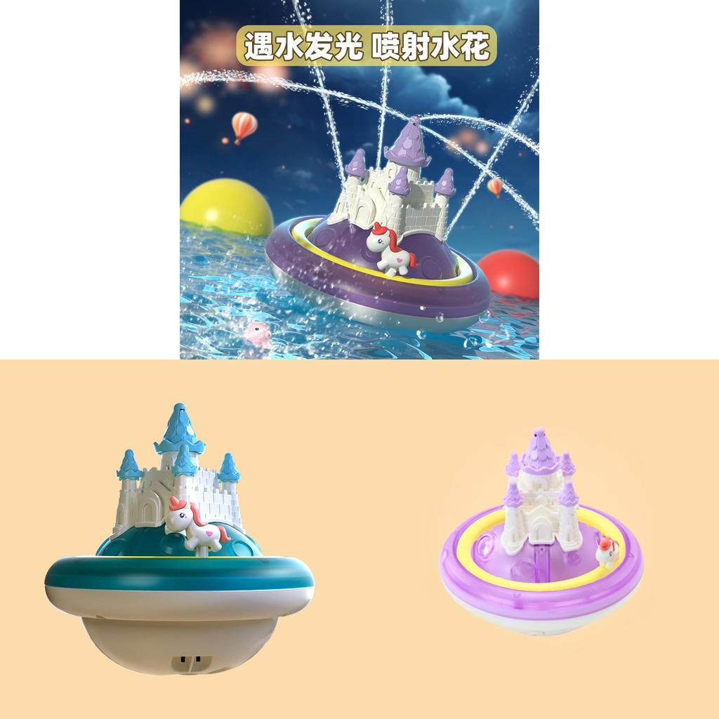 Giocattolo da Bagno Unicorno Spruzzatore d'Acqua Luminoso per Bambini Divertimento nel Bagnetto