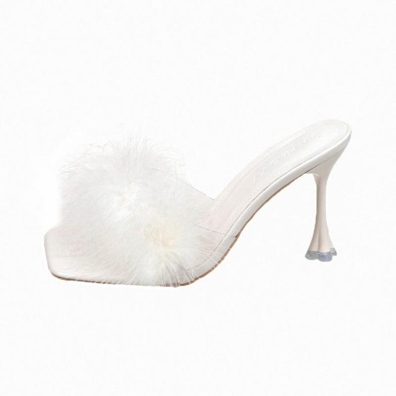 Fairy style slippers wear new summer models, fine heels, high heels, elegant open-toed cool slippers