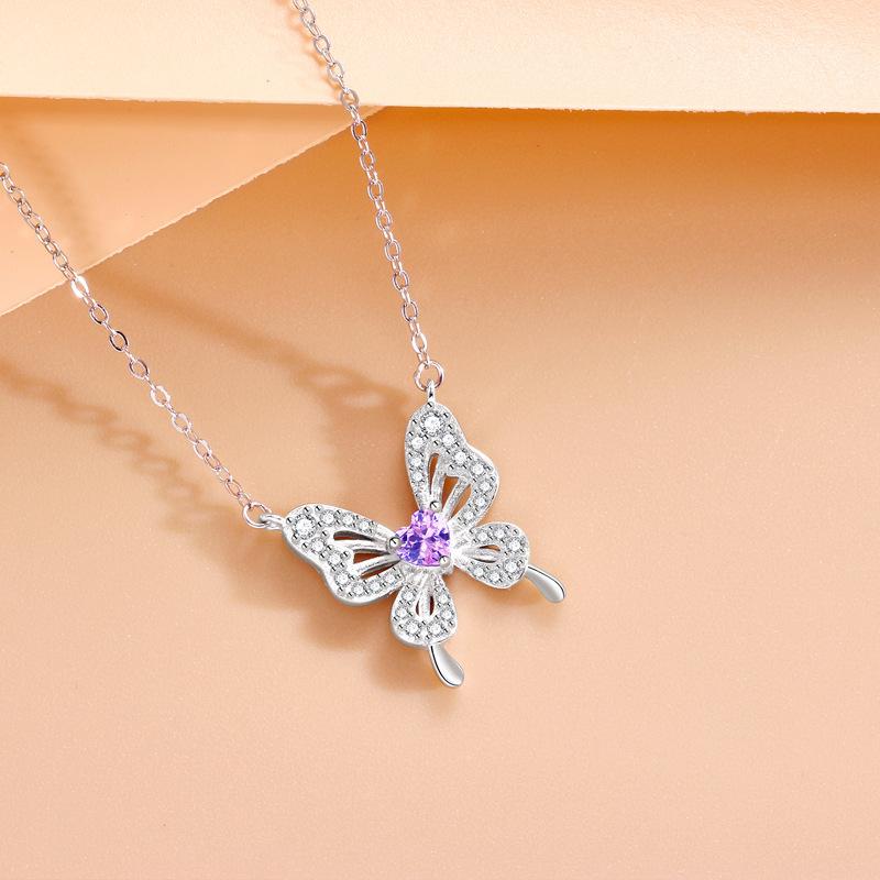 Magic Butterfly Necklace Women's Niche Light Luxury Temperament High-end Design Sense Dream Butterfly Pendant Jewelry