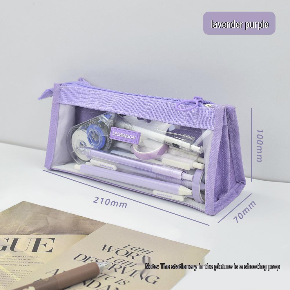 

Bojin Lechengcai Transparent Six-Layer PVC Pencil Case - Large Capacity Student Storage Bag