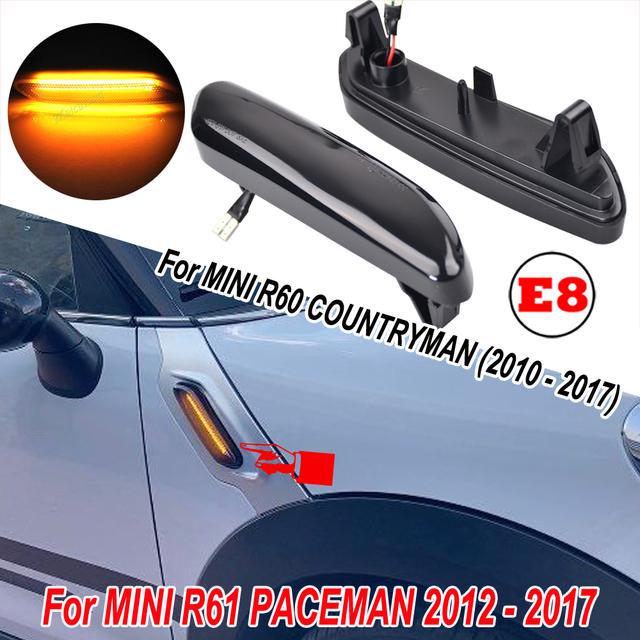 For BMW MINI COOPER R60 R61 COUNTRYMAN PACEMAN Dynamic LED Side Marker Indicator Lamp Turn Signal Fender Lights