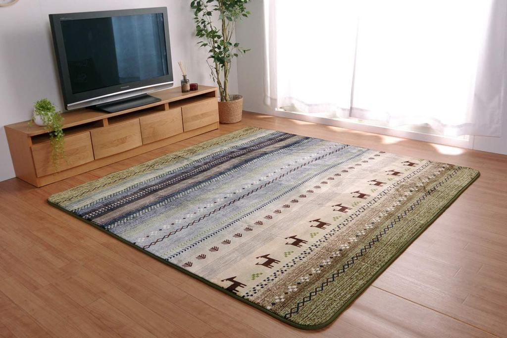 Ikehiko Rug Mat Carpet Large Rectangle DX Ladi 200 X 300cm Green Soft Touch Flannel Approx. #5667949