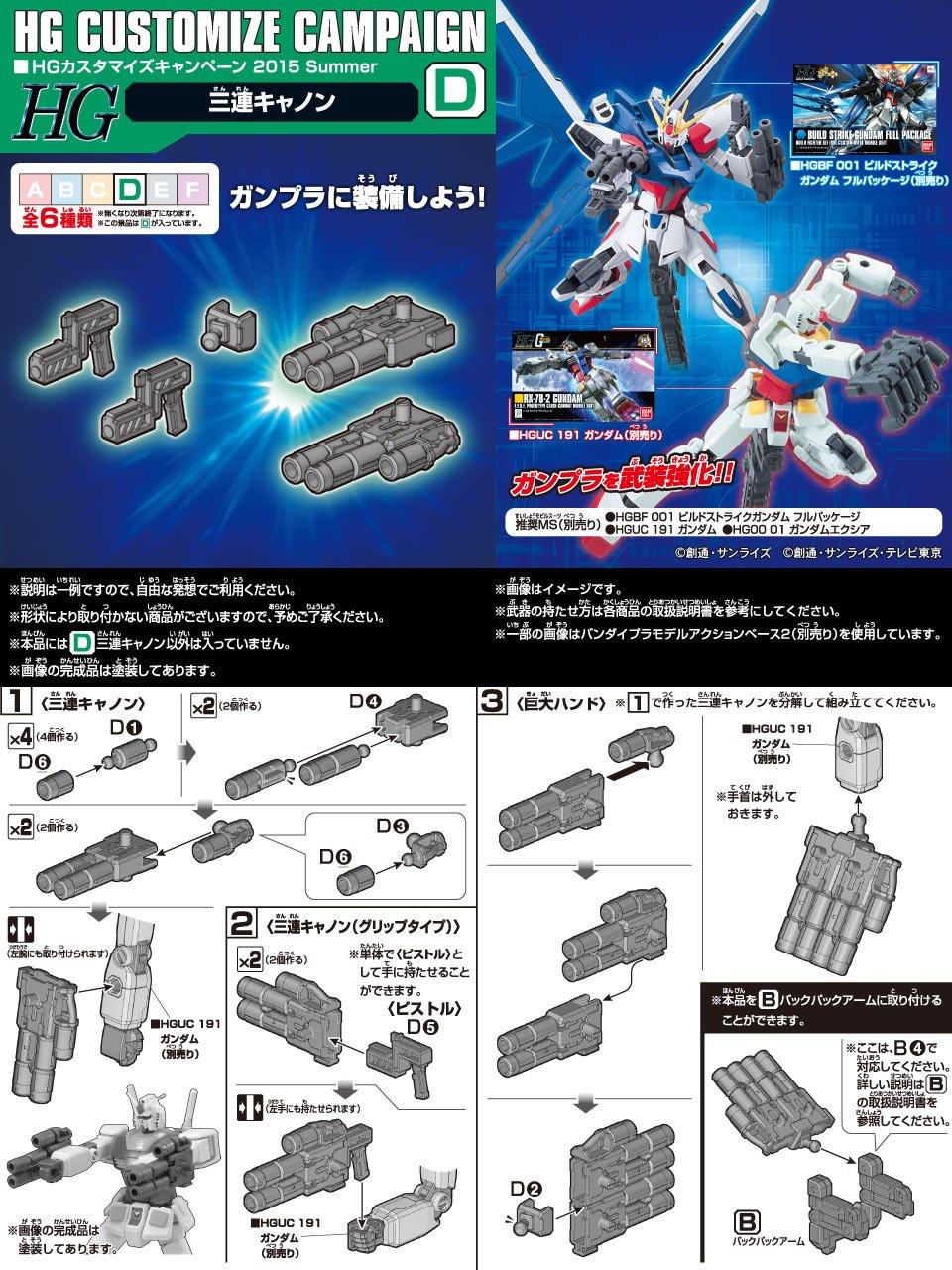 

Not for sale HG Customization Campaign 2015 Summer D Triple Cannon