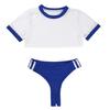 Dámská školní sada spodního prádla pro dívky Anime Cosplay Kostýmy Sexy Crop Tops Mini kalhotky Outfity