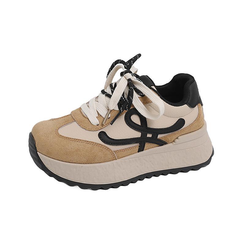 BN dad shoes new Maillard leather platform heightening casual sports shoes 35