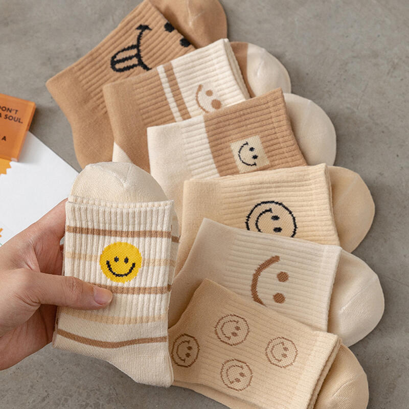 5 pairs of comfortable women's mid-calf socks