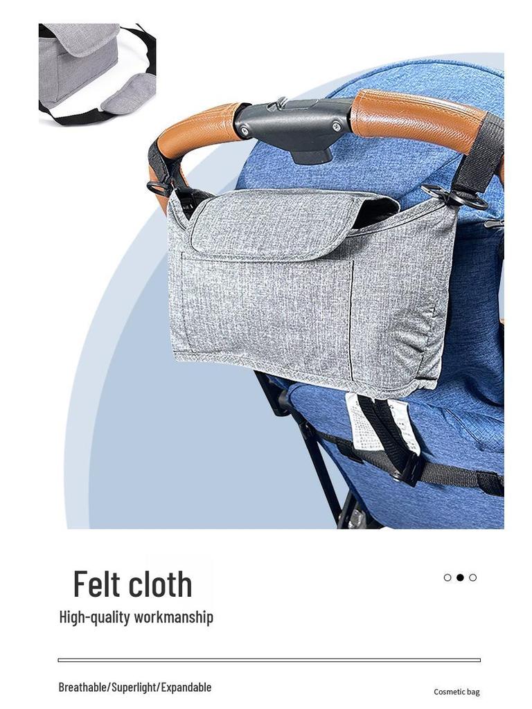 Multifunctional Stroller Hanging Bag - Large Capacity Baby Bottle & Cup Storage, Single Shoulder Mummy Bag