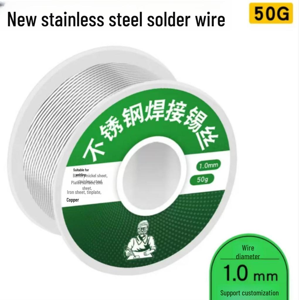 Lead-Free Stainless Steel Rosin-Core Solder Wire - High Purity, Low Temperature, Eco-Friendly.