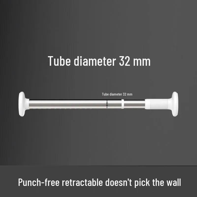 Adjustable No-Punch Telescopic Shower Curtain Rod