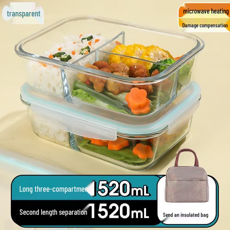 Qiwei Extra-Large Glass Microwave Lunch Box