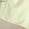 ZANZEA Women Casual Round Neck Solid Color 3/4 Sleeve Blouse
