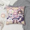 Game NNekoparaS Anime Pillow Case Square DoubleSided Printing Sofa Cushion Cover Pillowcase Bedroom Bedside