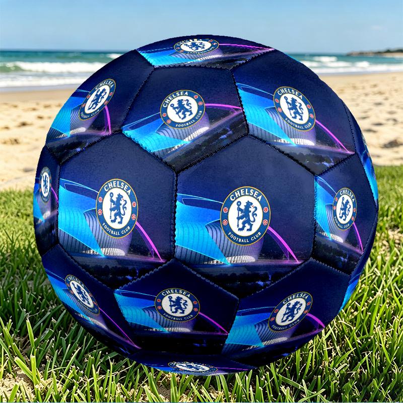 Chelsea F.C. Aufdruck Größe 5 Fußball, PU Abriebfester Fußball für Spieltraining und tägliches Üben, Geburtstagsgeschenk für Fußballfans