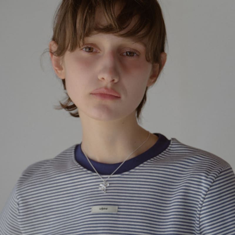 Leterie MINI RIBBON NECKLACE_SILVER