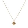 925 Sterling Silver Heart Pendant Necklace with Diamond Inlay - Elegant & Versatile Clavicle Chain for Women