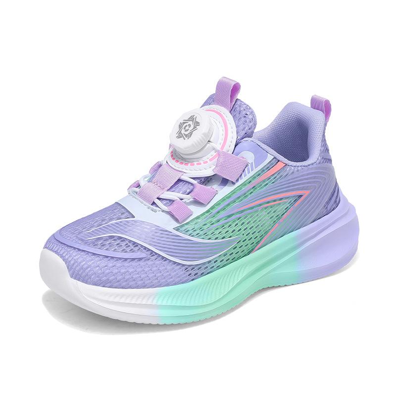 Children's sports shoes summer 2025 new breathable single net red rabbit girls running shoes middle-aged and older children lightweight and non-slip