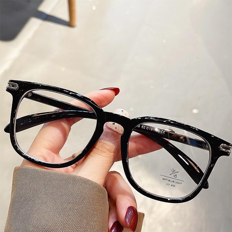 Elegant Women Anti Blue Light Myopia Glasses Luxury Square Computer Games Glasses New Men Optical Prescription Eyewear 0 To -6.0