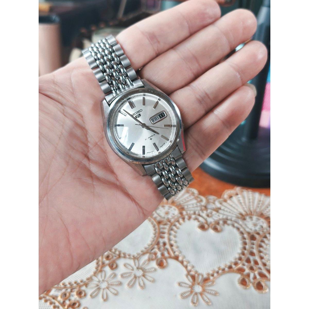 70s Seiko 5 Silver Automatic Retro Jubilee  Ball  Strap