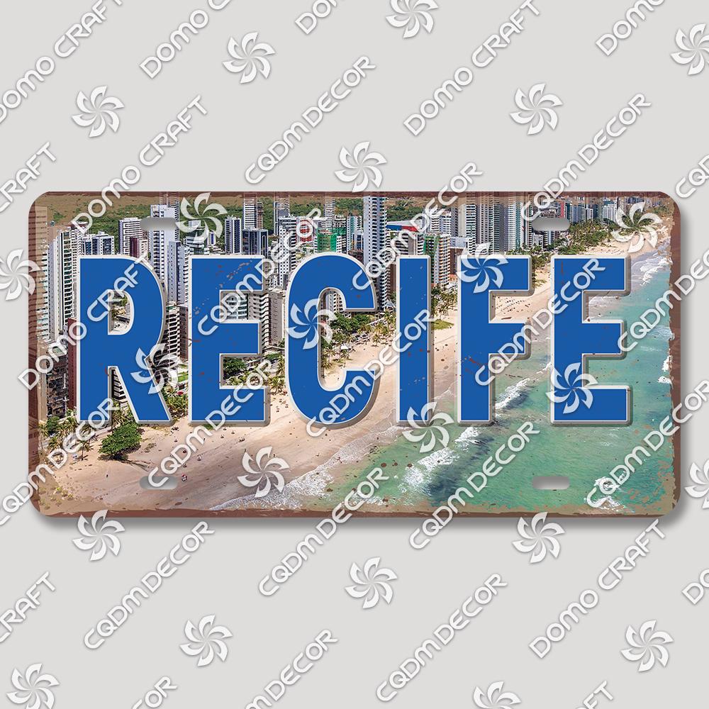 Retro National City Plaques Metal Plate Chile Brazil Mexico Metal Tin Signs Garage Car Club Living Room Home Wall Decor