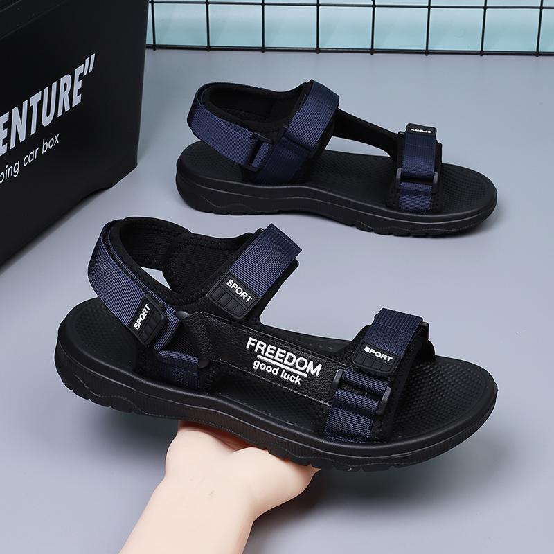 Yaz Yeni Erkek Moda Sandaletleri Erkek Roma Sandaletleri Pu Günlük Sandalet Erkek Ayakkabıları Nefes Alabilir Spor Plaj Ayakkabıları Günlük Sandalet Büyük Beden 38-47