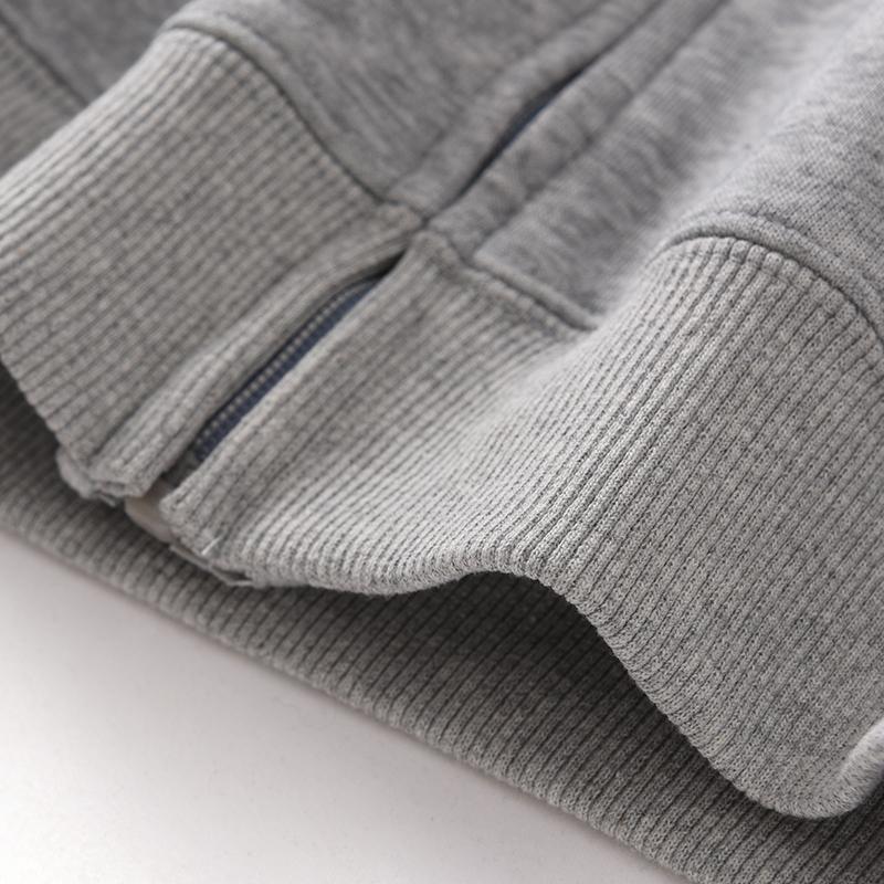 Unisex Loose Fit Zipper Hooded Cardigan Sweatshirt - Solid Color Casual Outerwear