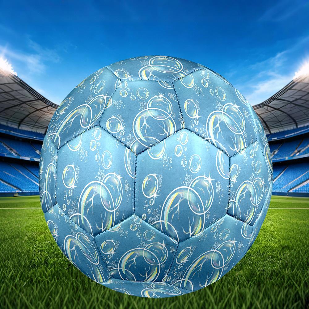 1pc Underwater Bubbles Theme Soccer Ball Football, Size 5, Lightweight PVC, Outdoor Training Soccer Ball,Gift J61419
