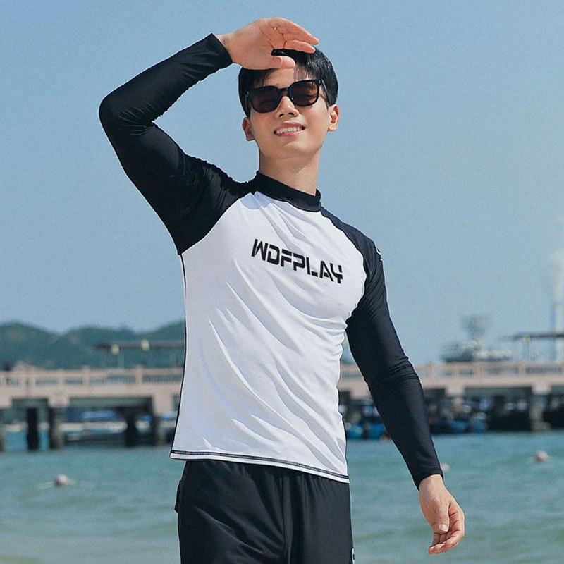 Quick-Dry UV Protection Rash Guard Set Men Women Long Sleeve Swimwear Surfing Diving Suit With Zipper