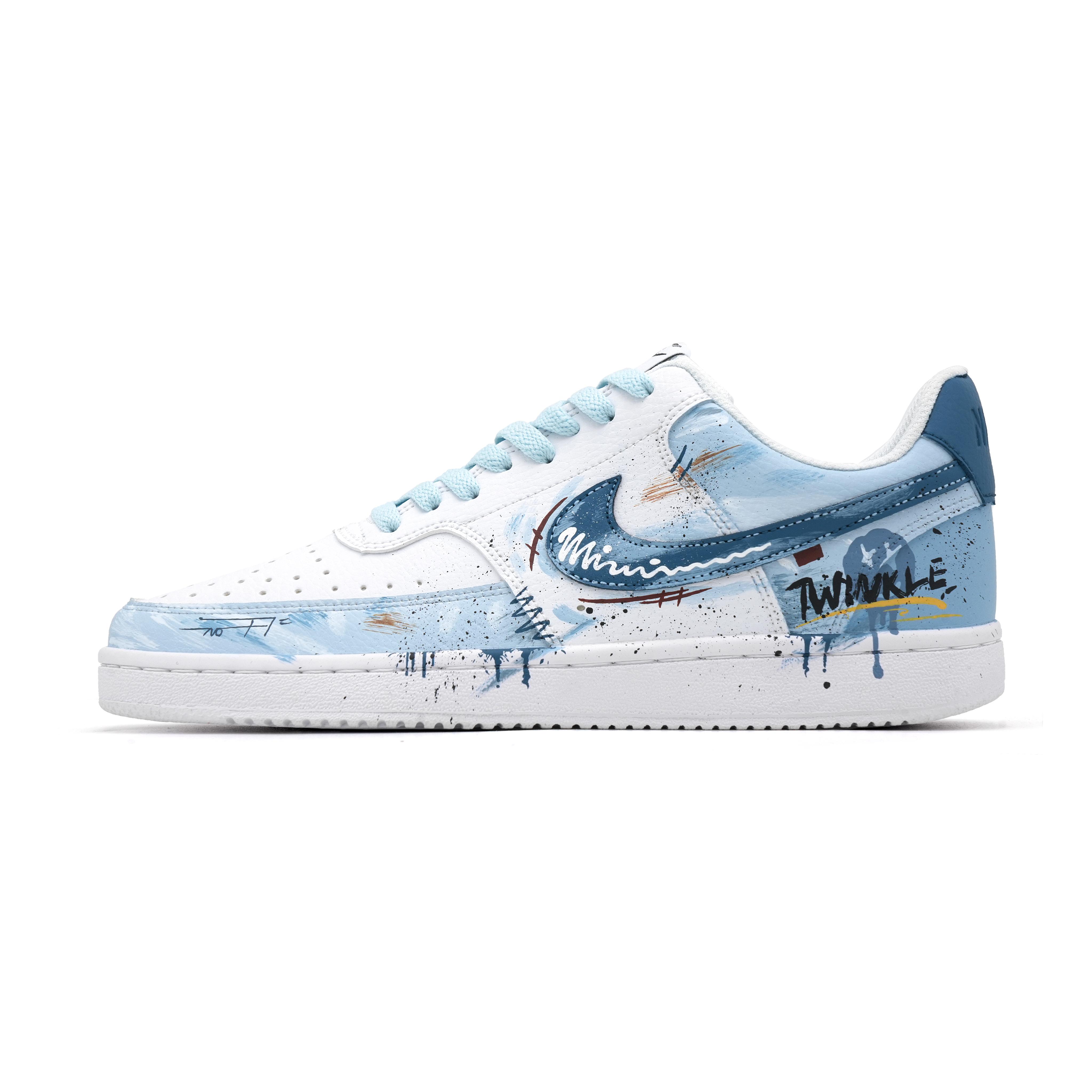 

Nike Court Vision 1 Skateboard Shoes Unisex Low top Blue White DH2987-100(Team2035-) 42.5