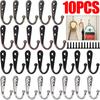 Zinc Alloy Hook Wall Mounted Single Prong Robe Hook for Hanging Towel Coat Hat Bags Cap Scarf Cup Storage Holders with Screw