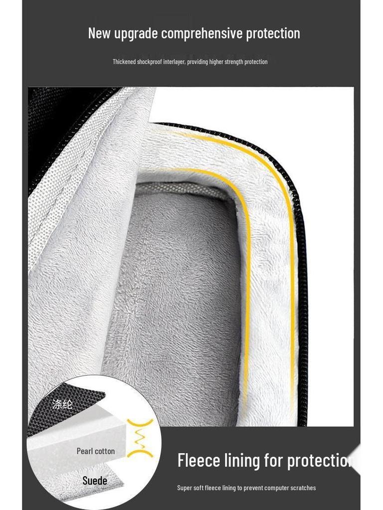 Große Kapazität 17,3-Zoll-Laptoptasche mit mehreren Fächern und Samtfutter
