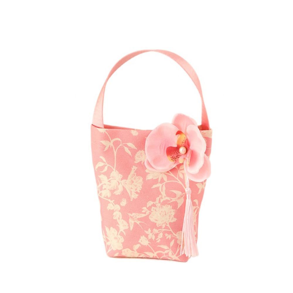 Butterfly Orchid Flower Pendant Wrist Hand Bag Korean Style Wedding Candy Bag  Female/Girls
