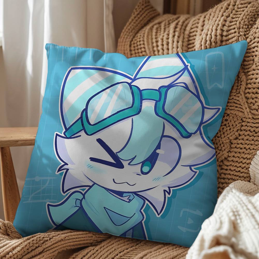 Beautiful Cat Cute Meme Boykisser Pillow Case Sofa Living Room Bedroom Headboard Backrest Cushion Square Cushion Nap Time