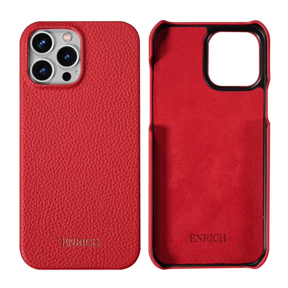 Clearance Sale  Lychee Genuine Cowhide Leather Phone Case for iPhone 13 Pro Max 13Pro 13 Mini Shockproof Back Cover