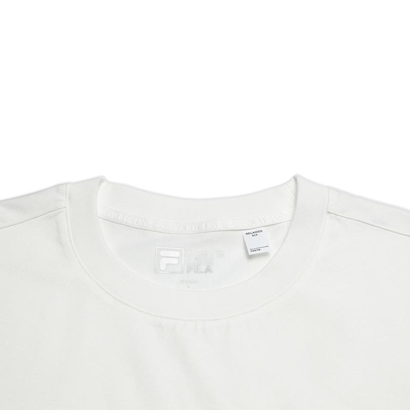 FILA Original Trendy Casual T-Shirt Men tops Cloud-Mushroom-White F61M629101FWT