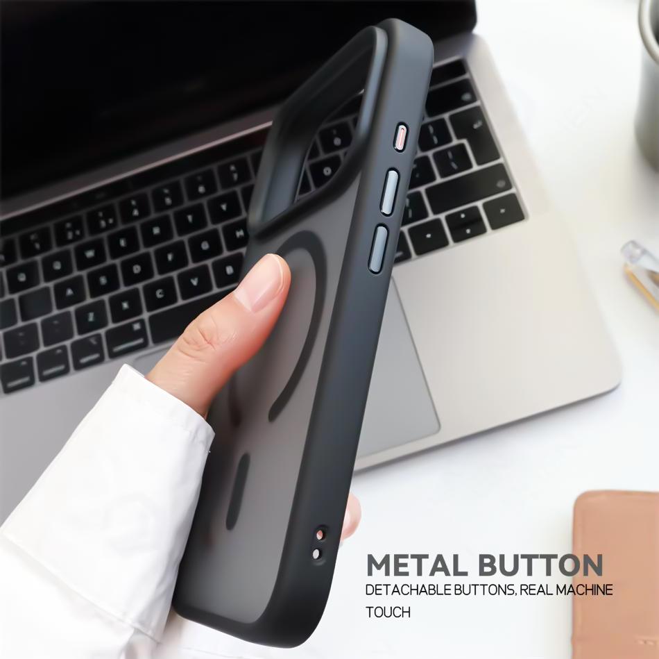 Silky Feel Matte Phone Case For iPhone 17 Pro Max Air 15 14 Plus 13 12 16 Pro For Magsafe Wireless Charge Magnetic Protect Cover