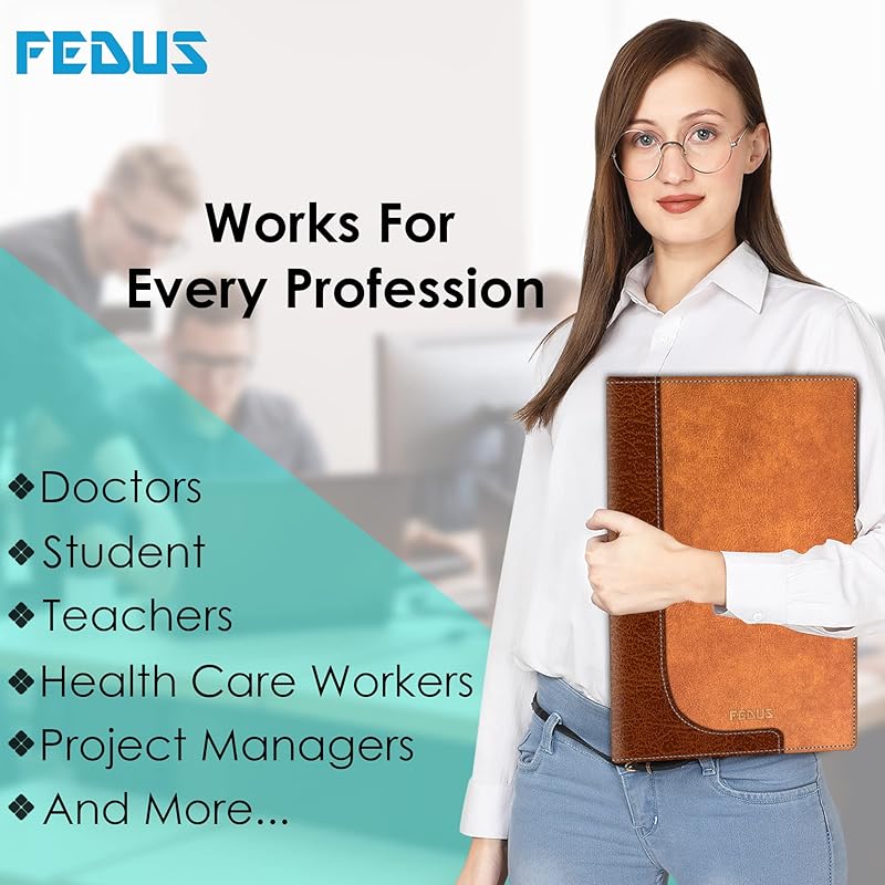

Папка-файл Fedus для документов, сертификатов, многоцелевая профессиональная папка-файл из кожзаменителя для документов, документов белый