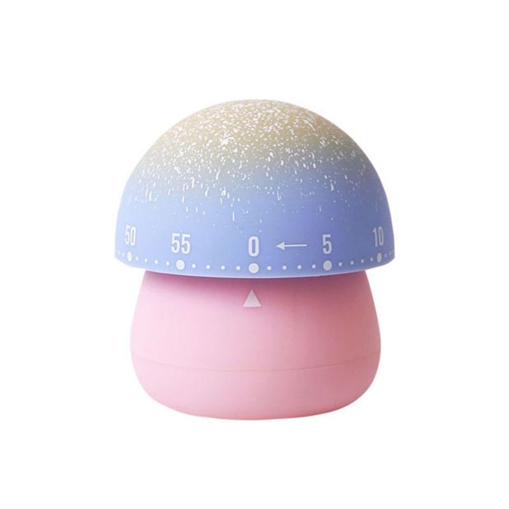 

Милые механические кухонные таймеры в виде грибов, ручные, не требующие батареек, таймер обратного отсчета 60 минут, простое управление розовый