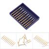 10pcs FG 1958 Tungsten Steel Dental Crown High Speed Cutting Burs (Gold)