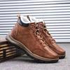 Men's Sneakers Lace-up Leather Casual Shoes Outdoor Running Shoes Men Non Slip Low Top Walking Shoe Plus Size 48 Tênis Masculino