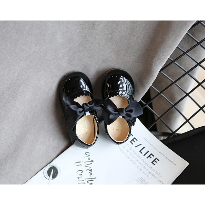 Dziecięce Cukierkowe Kolory Małe Buty Miękkie Podeszwy Wiosna Nowa Wersja Koreańska Duża Kokarda Małe Dziecko Księżniczka Buty Buty