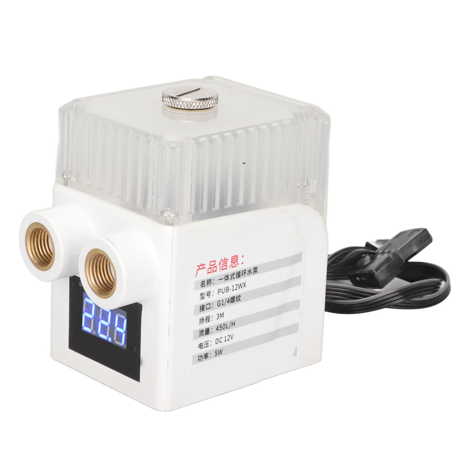 

Насос для компьютерного кулера, сверхтихий, резьба G14, 12 В, 4-контактный разъем, дисплей температуры 450LH белый