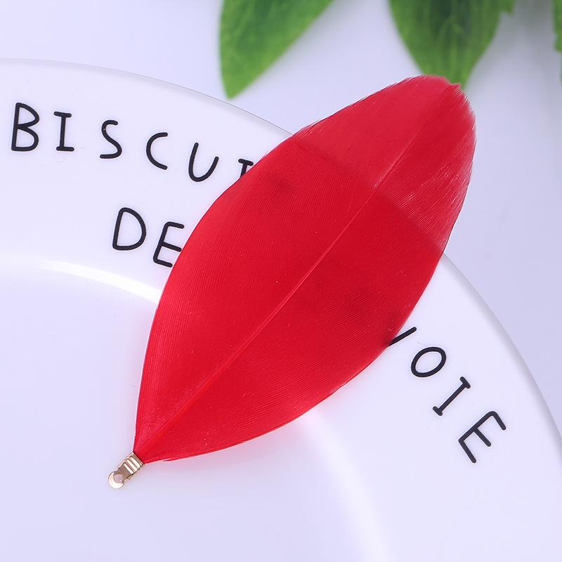 50Pcsdiy Jewelry Accessories Feather Big Floating Metal Clip Feather Swan Hair Jewelry Clothing Accessories Materials