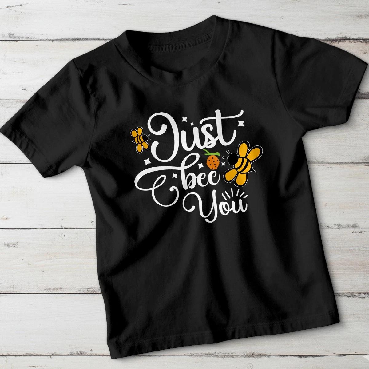 Just Bee You Bee Pun Animals Unisex Kids T-Shirt Cute Fun 140