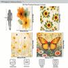 Vibrant Floral & Butterfly Pattern Polyester Shower Curtain - Charming Bathroom Decor, Stylized Bath Linen For Home